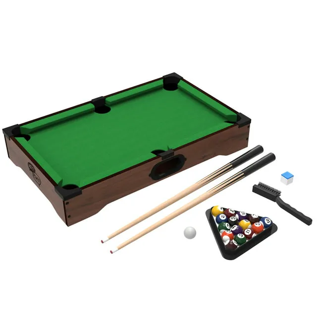 Hey Play Mini Tabletop Pool Set Billiards Game