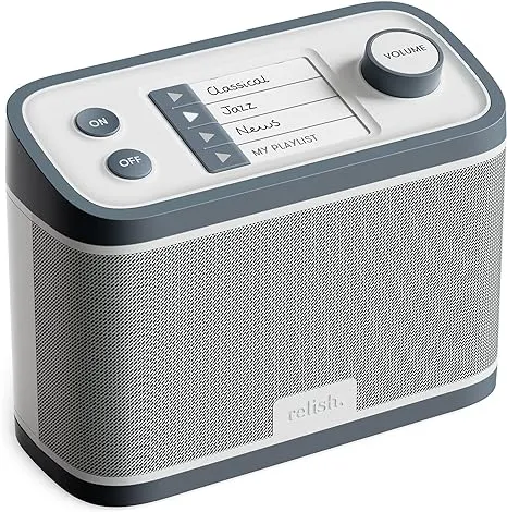 Relish - Simple Portable DAB/FM Radio and Music Player for Seniors, those with Dementia and Alzheimer’s or Visually Impaired – Large Buttons, Simple Design, Easy to Use