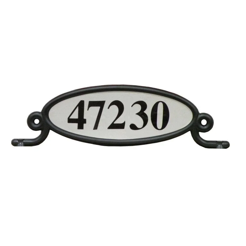 Solar Group Inc Gibraltar Decorative Oval Address Plaque, Black