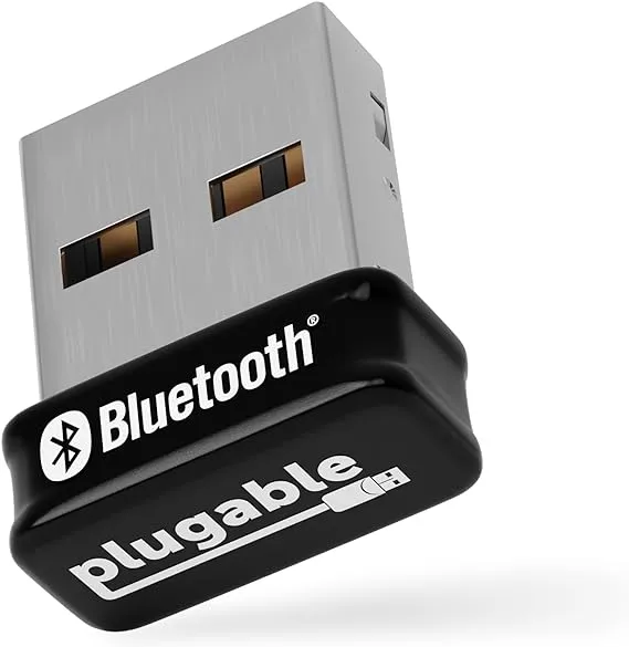 Plugable USB Bluetooth Adapter for PC, Bluetooth 5.0 Dongle Compatible with Windows, Add 7 Devices: Headphones, Speakers, Keyboard, Mouse, Printer and More