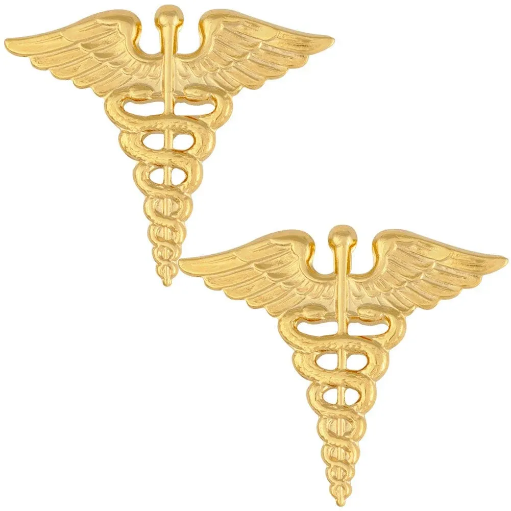 Army Medical Corps Officer Insignia Pair, Size: Medium