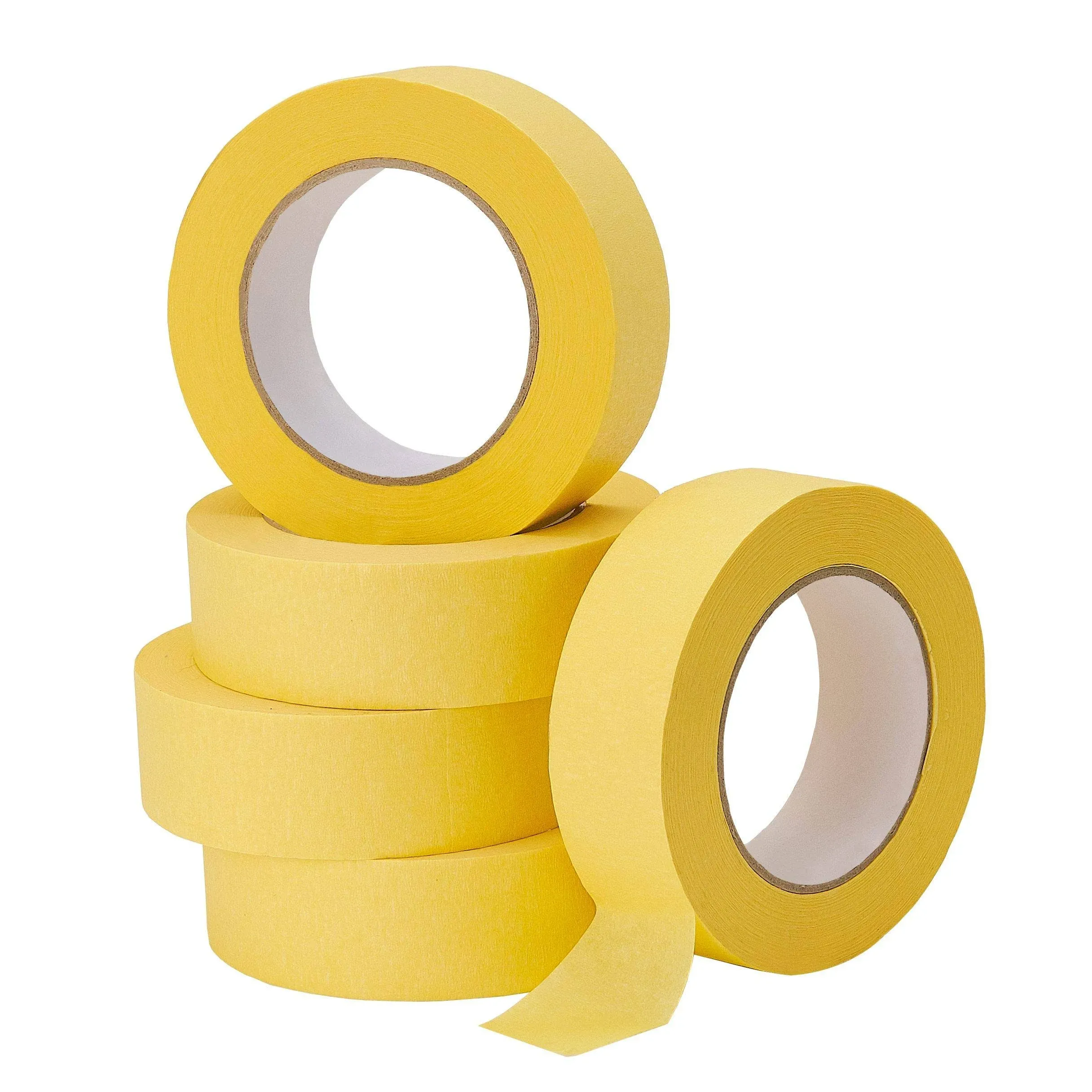 Lichamp 5-Pack Automotive Refinish Masking Tape Yellow 36Mm X 55M, Cars Vehicles