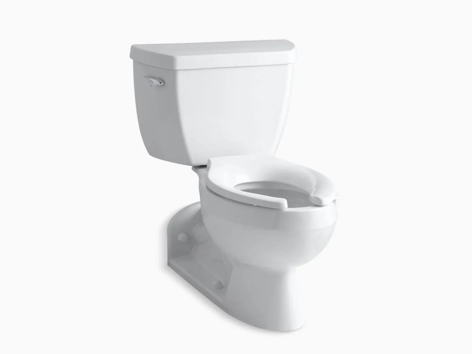 KOHLER K-3554-0 Barrington Two-Piece Elongated 1.6 GPF Toilet with Pressure Lite ...