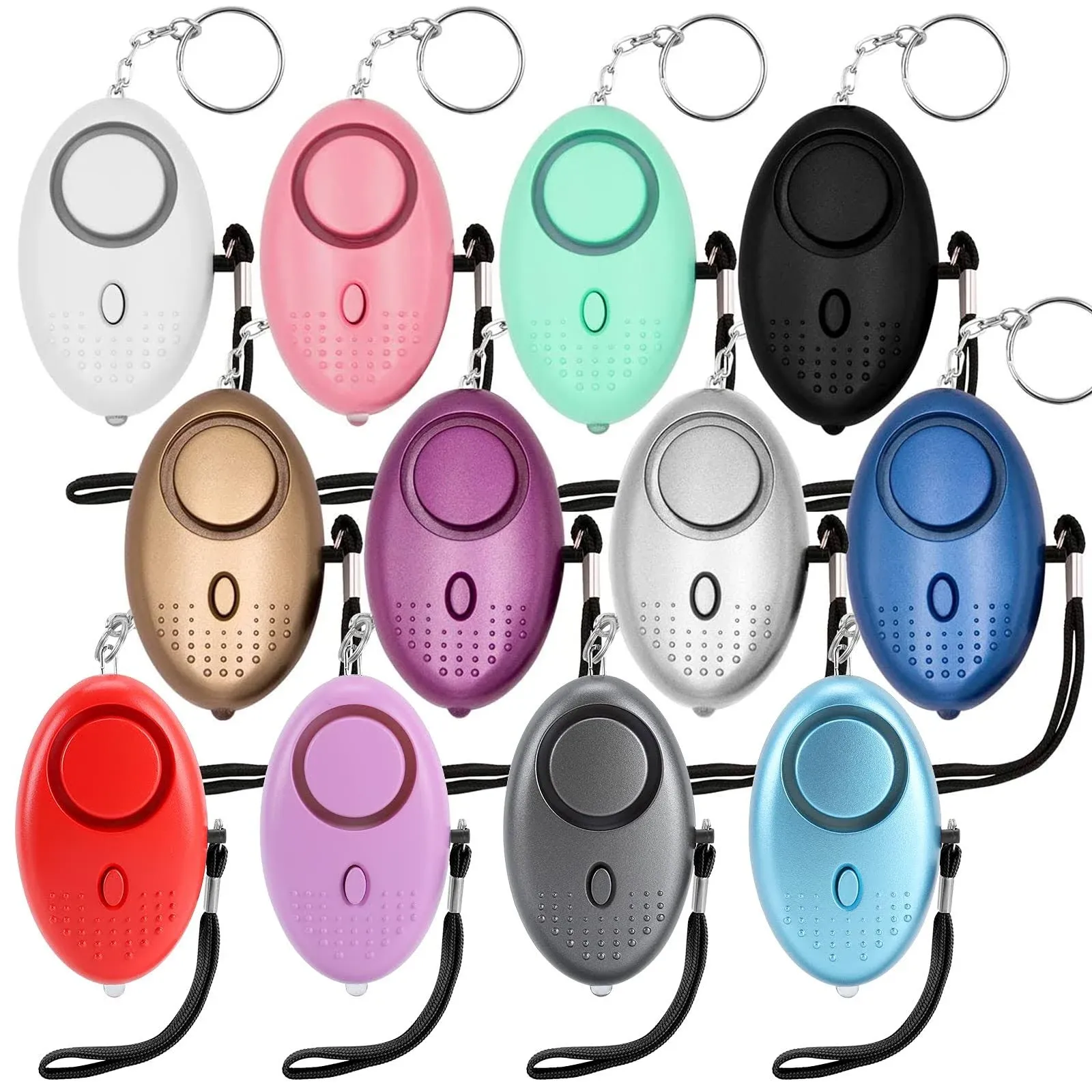 Safe Sound Personal Alarm, 12 Packs 140dB Personal Security Alarm Keychain with ...