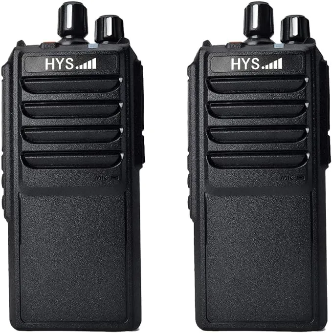 HYS 25watt Super Long Range Handheld 16Channel 400-480MHz UHF 4000mAh Battery Walkie-Talkie Two-Way Radio (2Pack of TC-H25W Black)