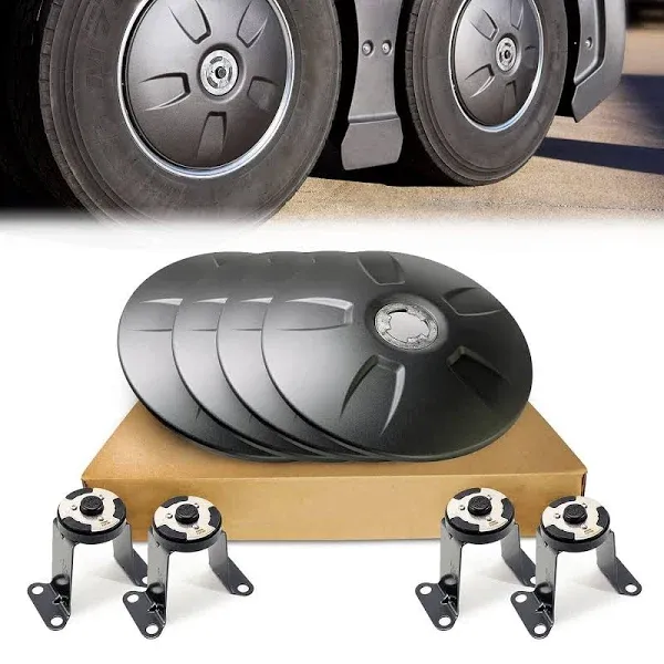 Aerodynamic 22.5&#034; Wheel Covers Axle Cover Caps for Semi Truck Trailer