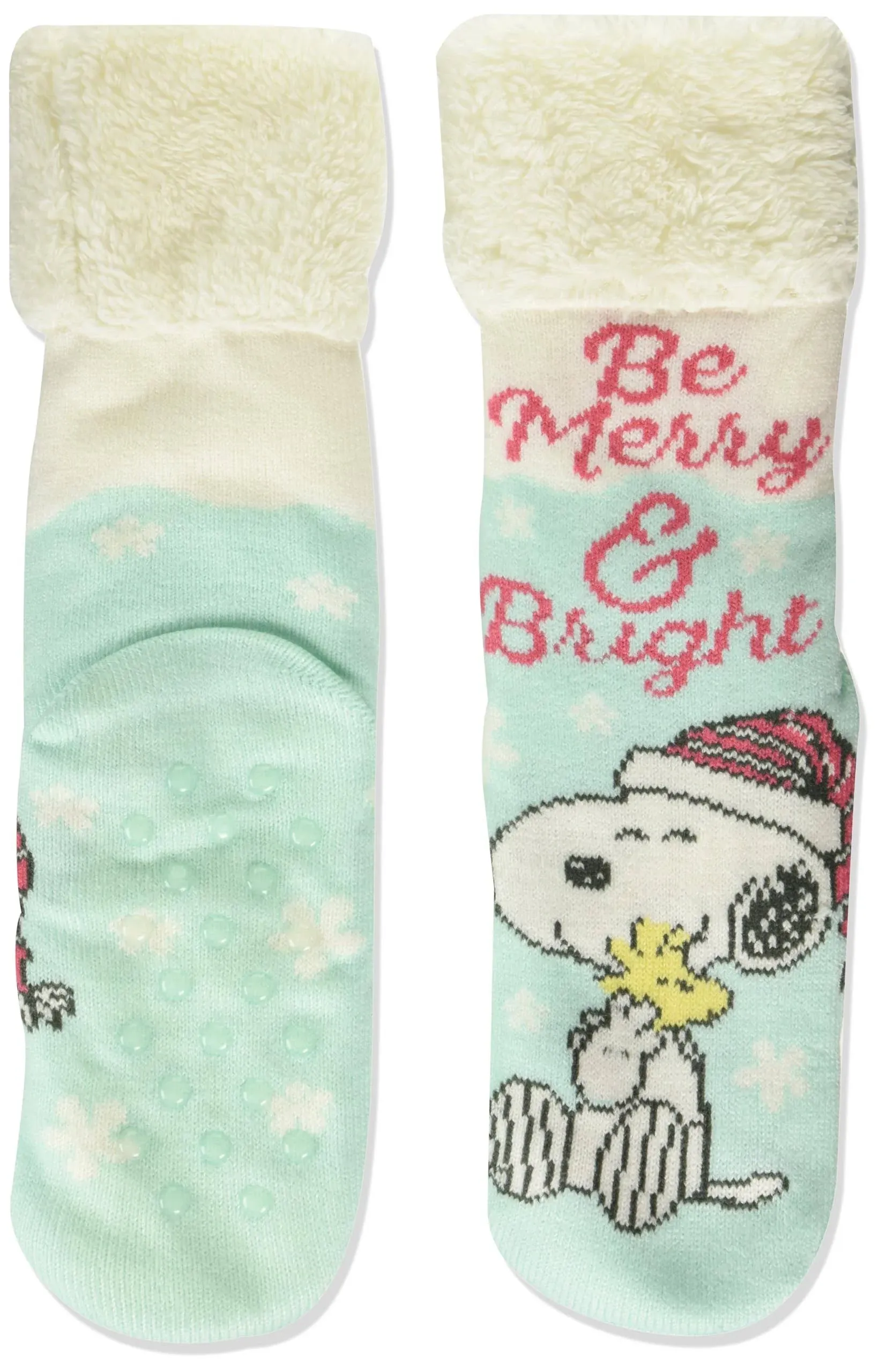 Peanuts women's Snoopy Holiday Cozy Warmer Socks Slipper