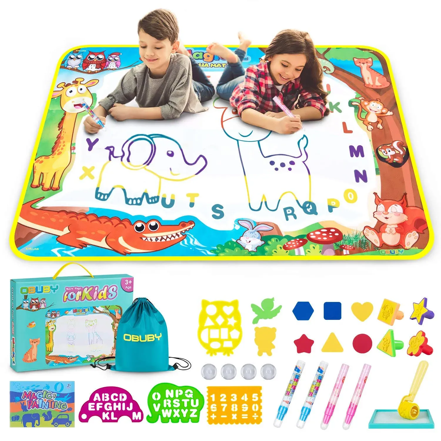 Obuby Aqua Doodle Magic Mat Kids Doodle Mats Water Drawing Writing Board Toy for ...