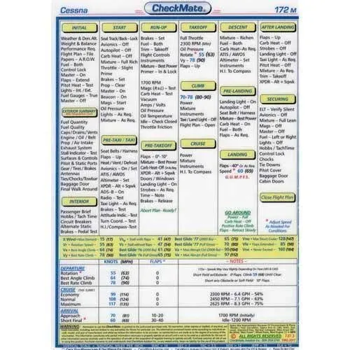 Cessna 172M Compact Size CheckMate