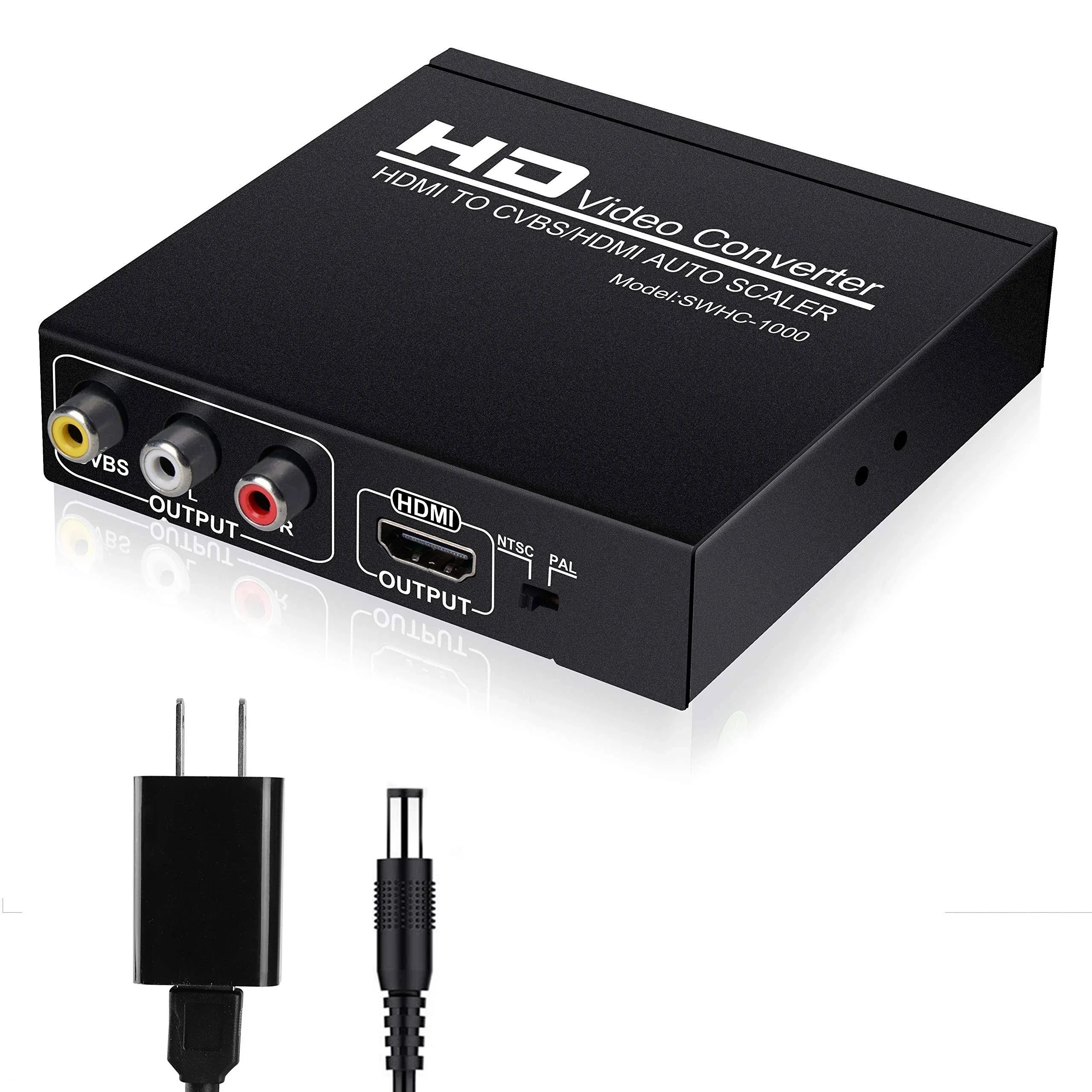 HDMI to RCA and HDMI Adapter Converter,HDMI to Hdmi+3rca CVBS AV Composite Video