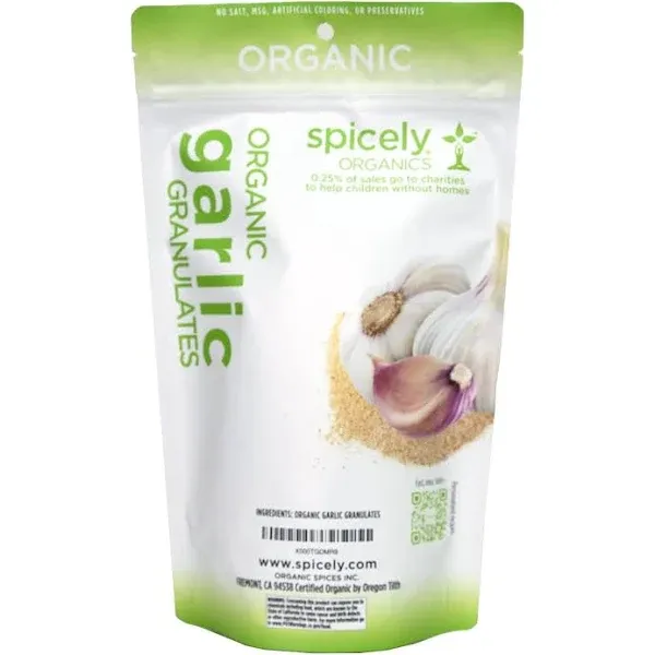 Spicely Organics Spicely Organic Garlic Granulates 1 Lb Bag Certified Gluten Free