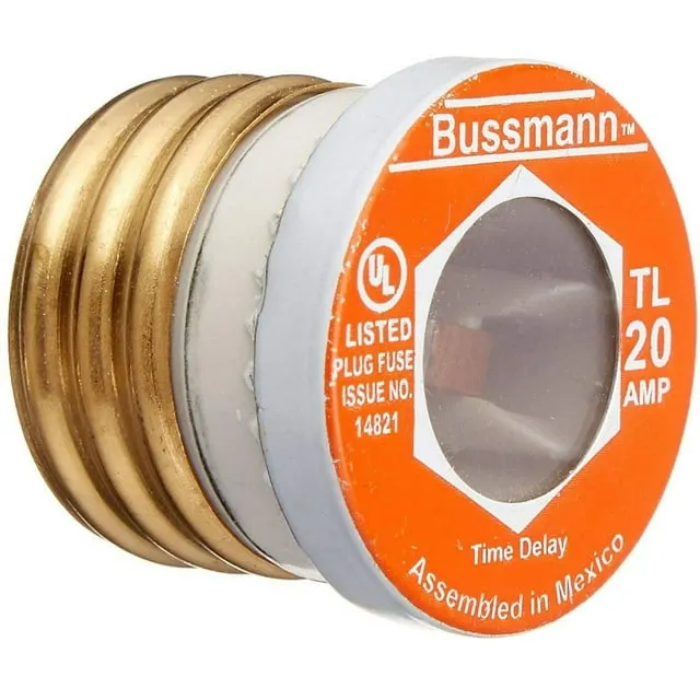 Bussmann BP/TL-20 20 Amp Time Delay Loaded Link Edison Base Plug Fuse