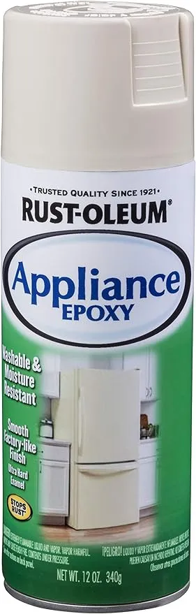 Rust-Oleum 7882830 Specialty Appliance Epoxy Spray Paint, 12 oz, Almond