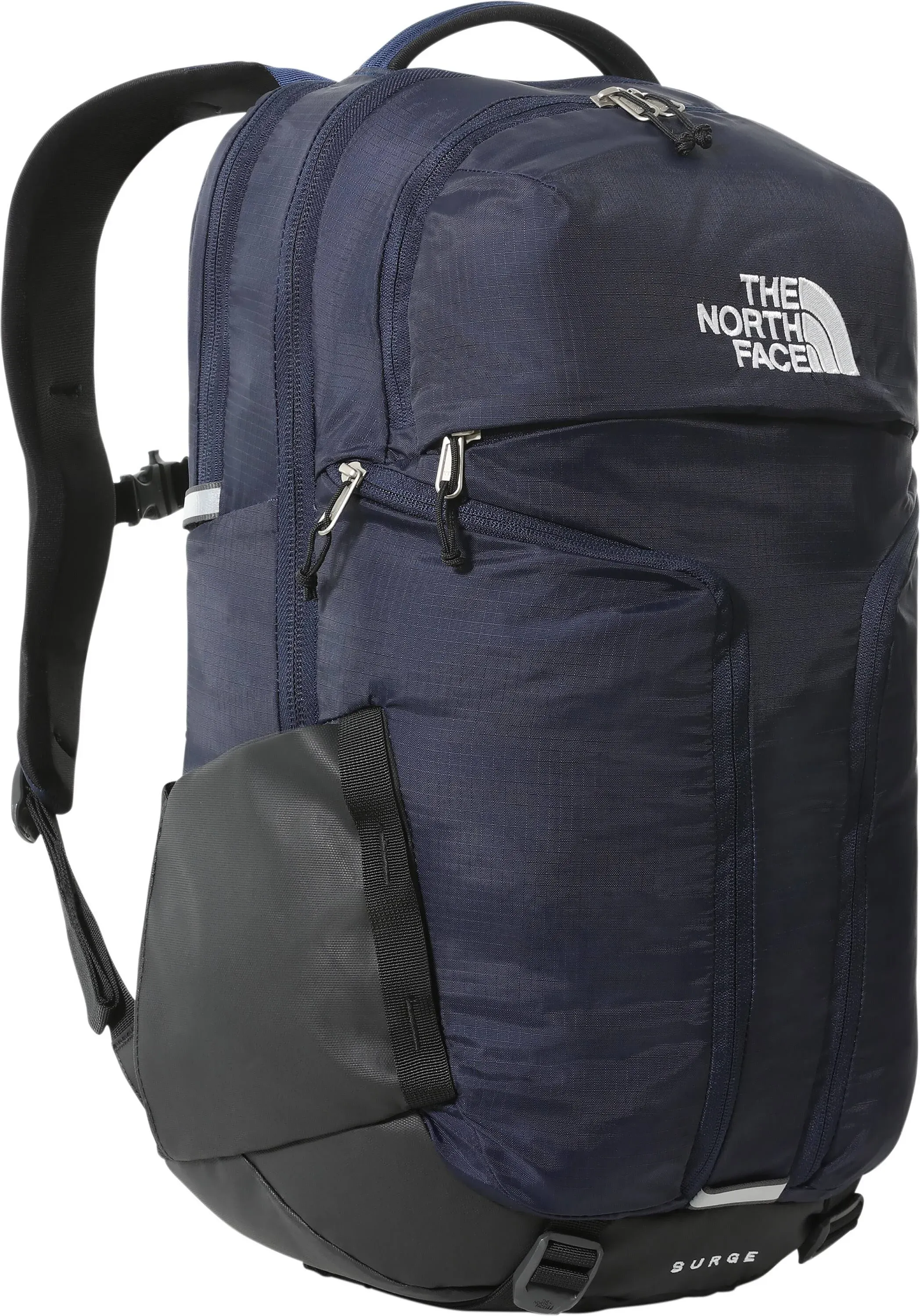 The North Face Surge Backpack: Asphalt Grey Light Heather/Black