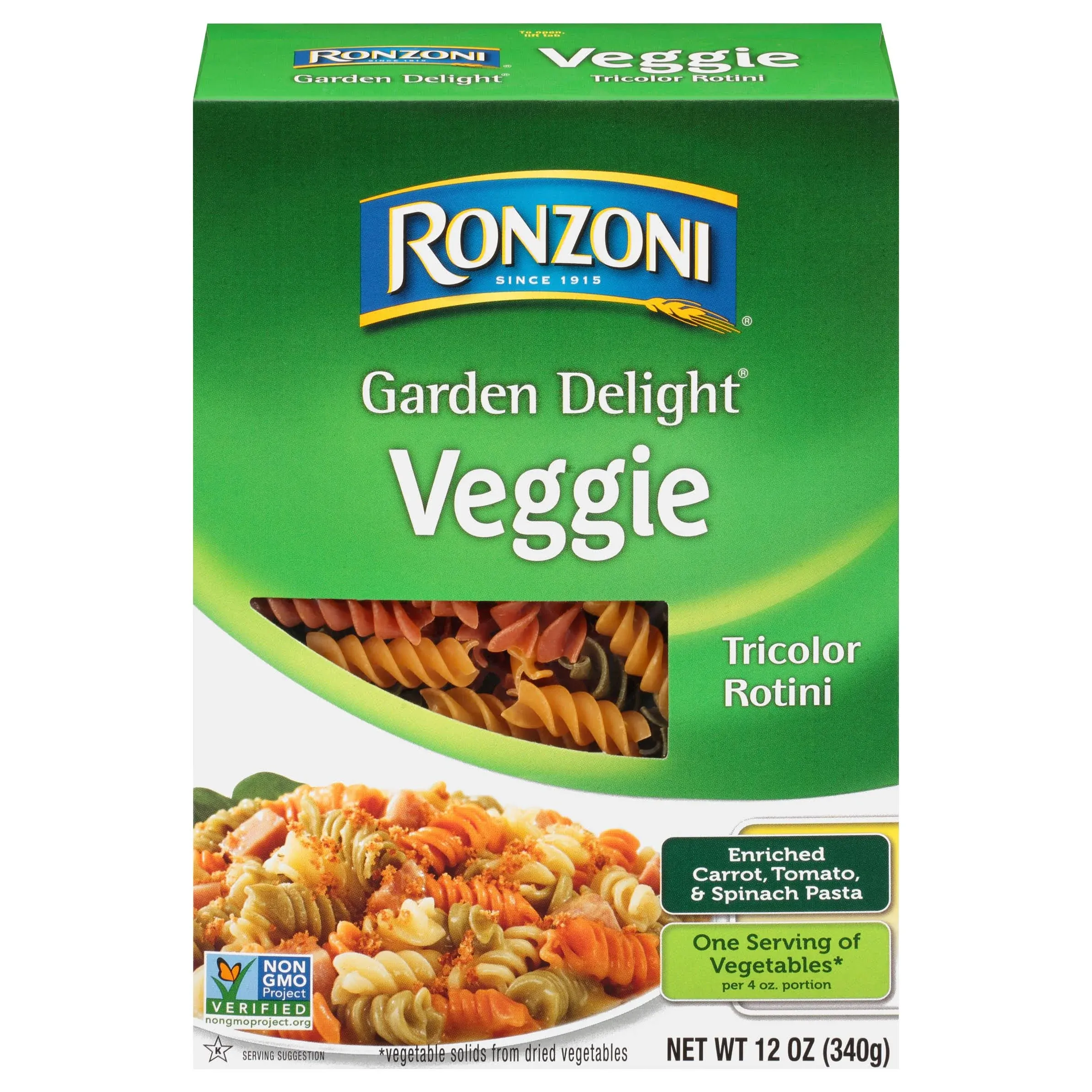 Ronzoni Garden Delight Rotini, 12 oz (Pack of 12)