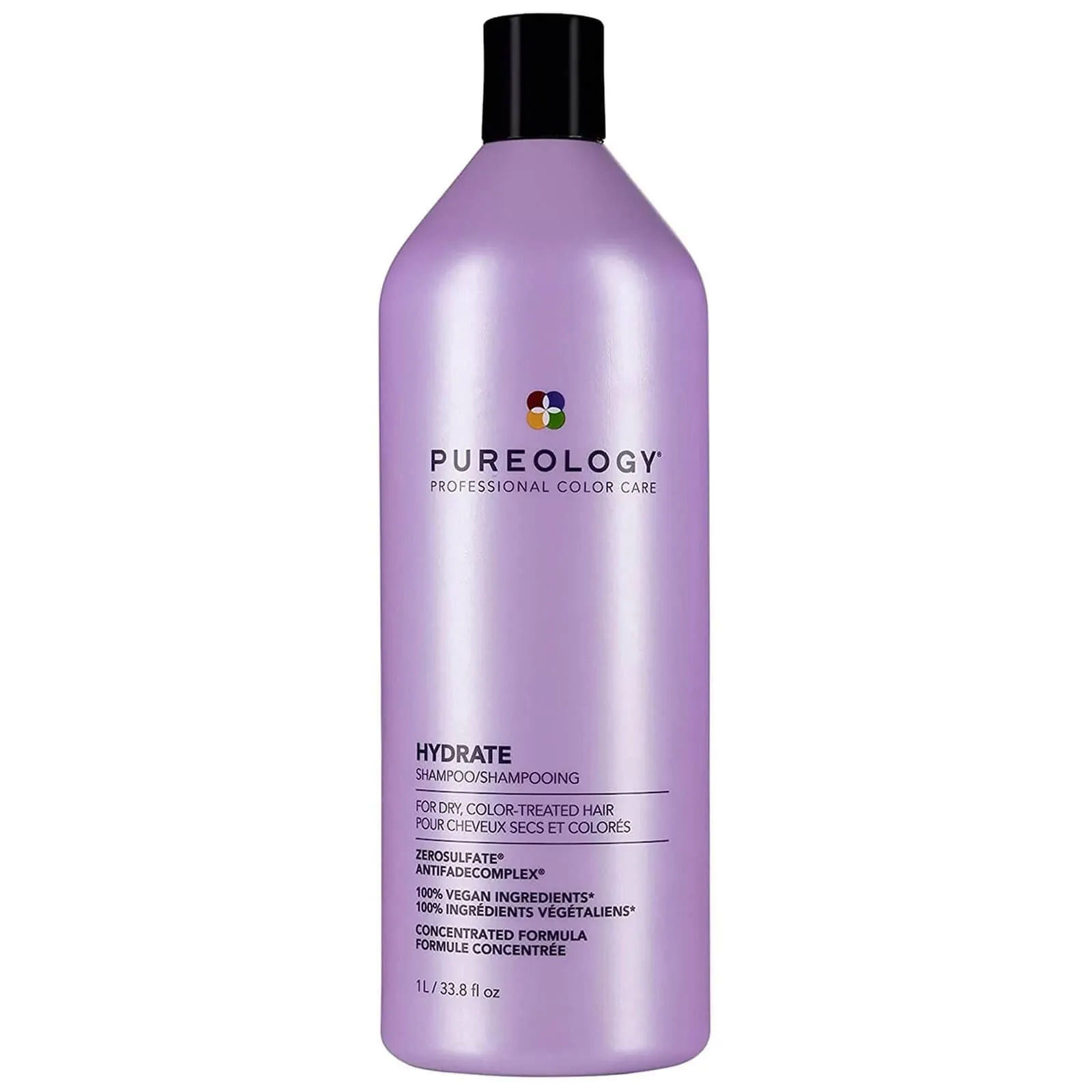 Pureology Hydrate Moisturizing Shampoo | Softens and Deeply Hydrates Dry Hair | For Medium to Thick Color Treated Hair | Sulfate-Free | Vegan