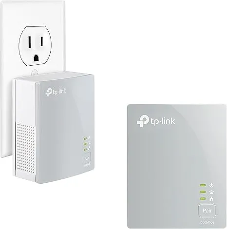 TP-Link AV600 Powerline Ethernet Adapter - Plug&Play, Power Saving, Nano Powerline Adapter, Expand Home Network with Stable Connections (TL-PA4010 KIT)