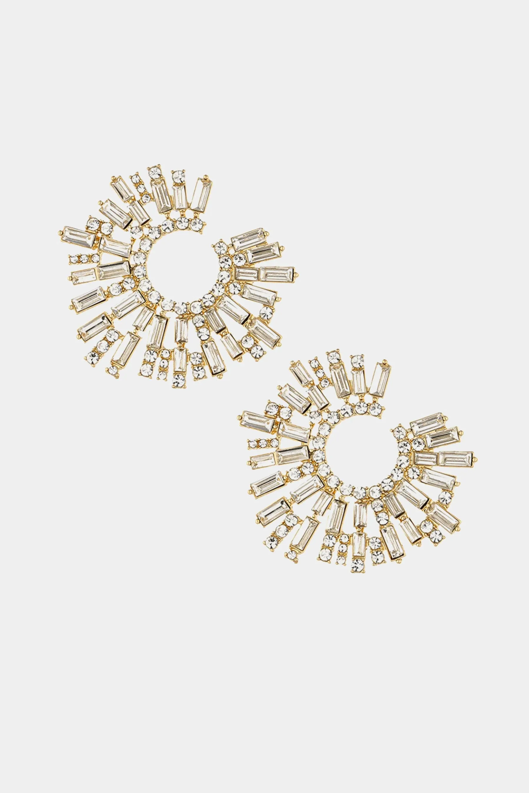 Open Circle Stardust Earrings in 18K Gold Plate