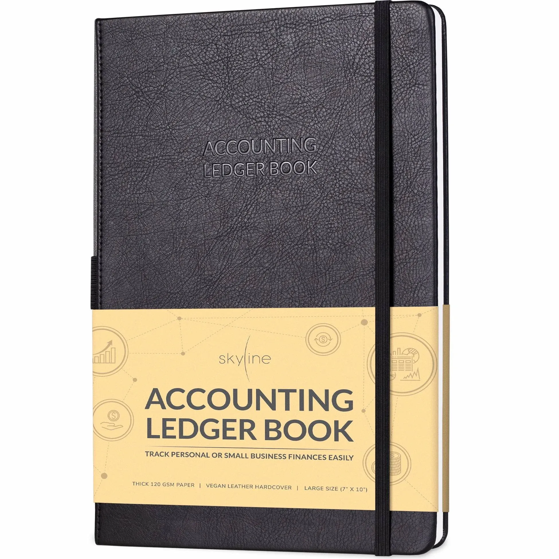 Skyline Accounting Ledger Book, Size: 10 x 7, Black