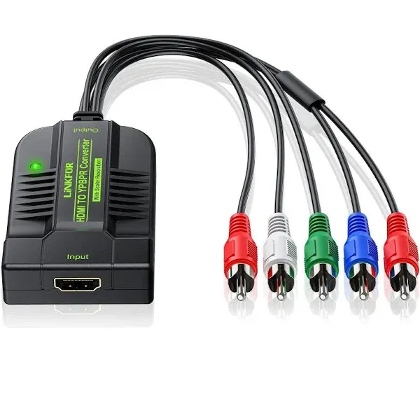 LiNKFOR 1080p HDMI to Component Converter Scaler, HDMI Input to YPbPr Convert ...