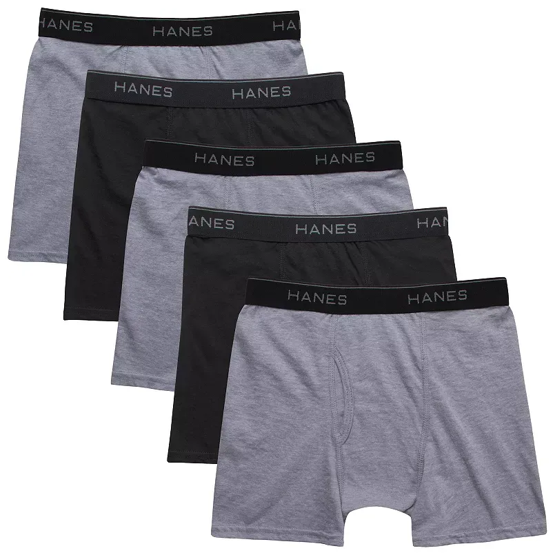 Hanes Ultimate Boys' 5-Pack Soft & Lightweight Boxer Brief Underwear