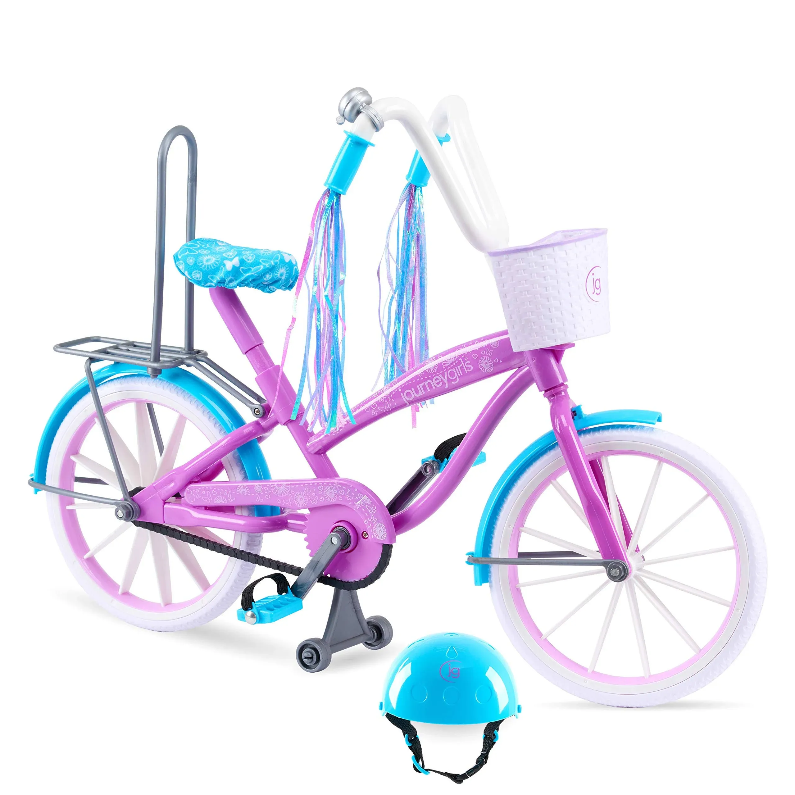 Journey Girls: Bike With Helmet-Streame<wbr/>rs-Basket-Whee<wbr/>ls That Roll: NEW IN BOX