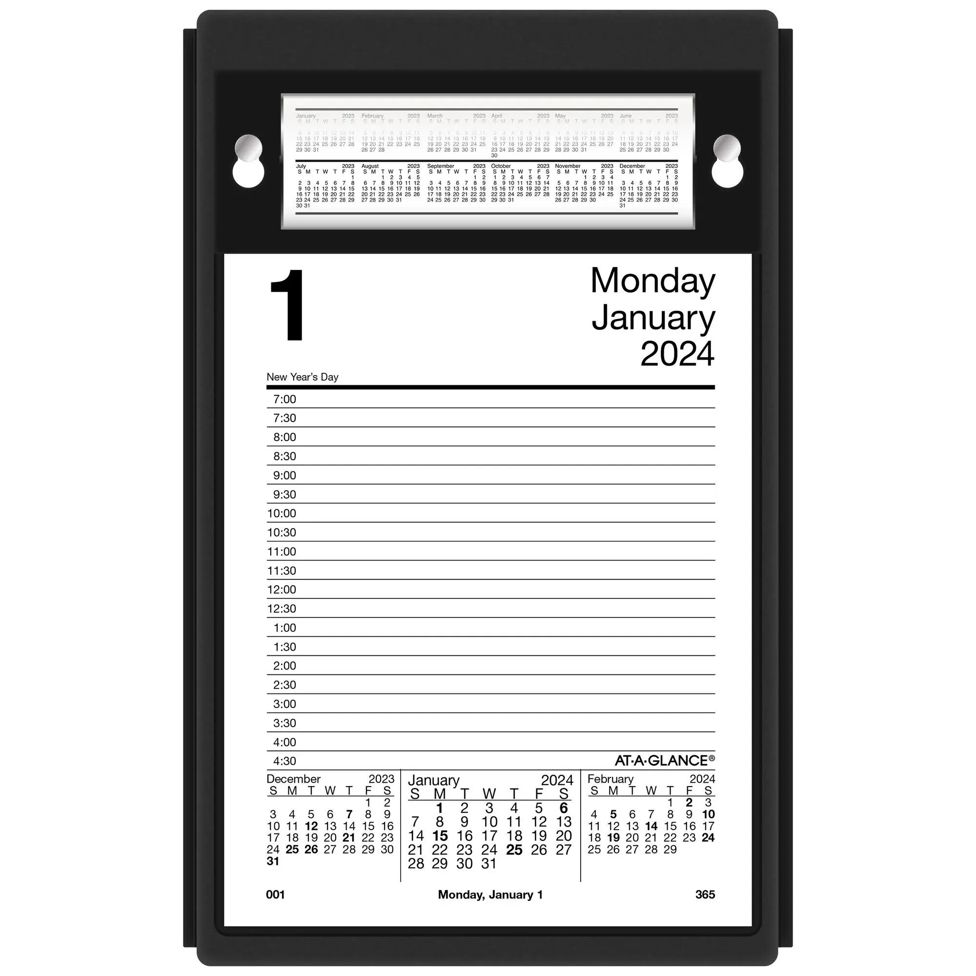 AT-A-GLANCE 2024 Daily Desk Pad Calendar Refill, 5" x 8", Large, Style (E4585024)