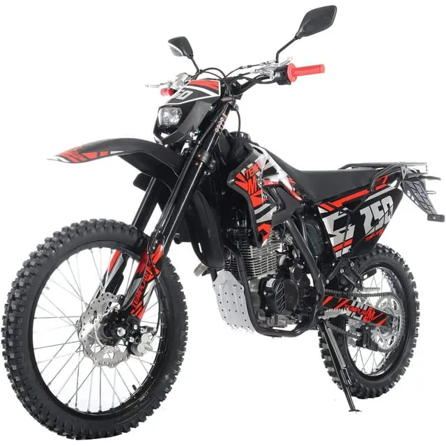 X-PRO Templar 250cc Zongshen Brand Engine Dirt Bike with All Lights and 5-Speed Manual Transmission, Electric/Kick Start! Big 21"/18" Wheels! (Orange, Factory Package)