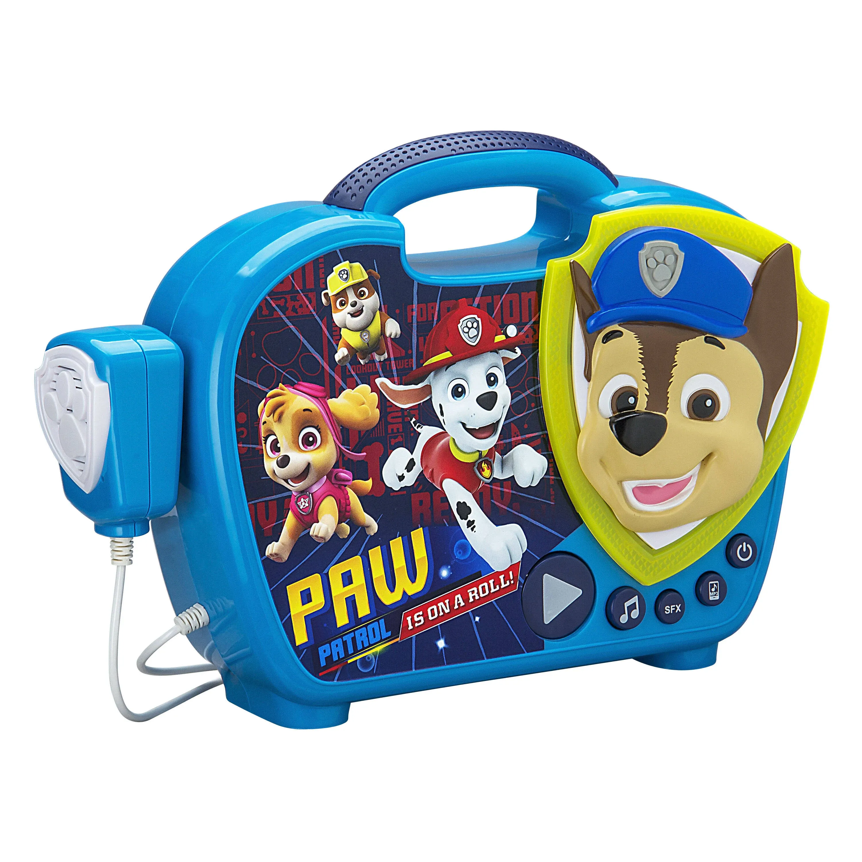 Paw Patrol Sing Along Boombox with Microphone. Sing Along to Built in Music. Real ...