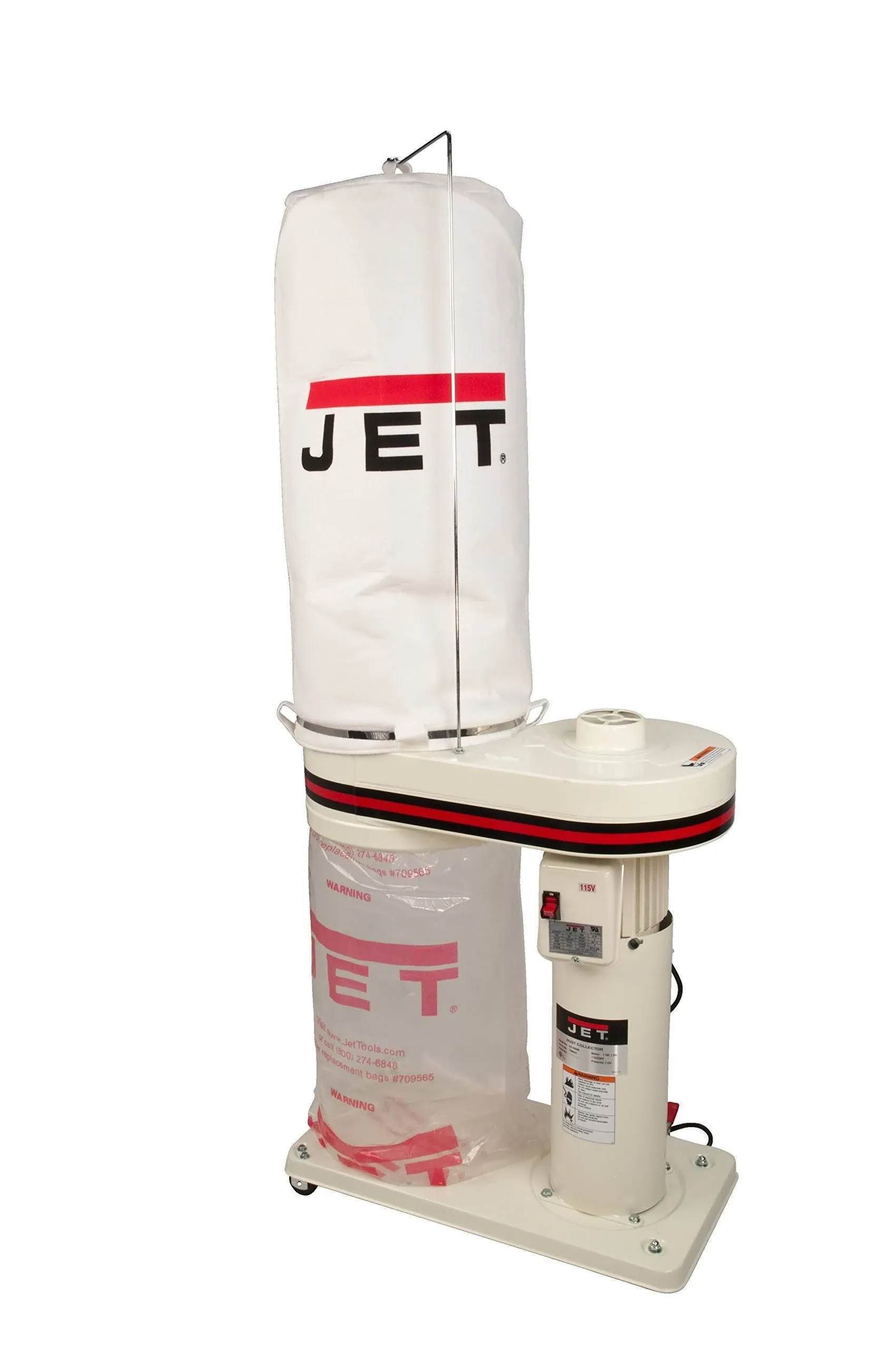 JET Dust Collector, 650 Series, 5-Micron Bag Filter, 1 HP, 115/230V 1Ph (Model DC-650MK)