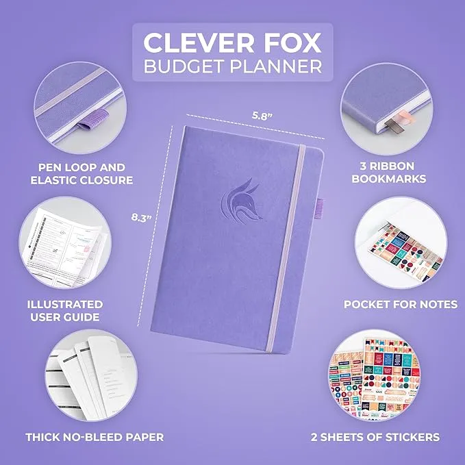 Clever Fox Budget Planner - Expense Tracker Notebook. Monthly Budgeting Organizer, Finance Logbook & Accounts Book, Bill Tracker, A5 (Dark Grey)