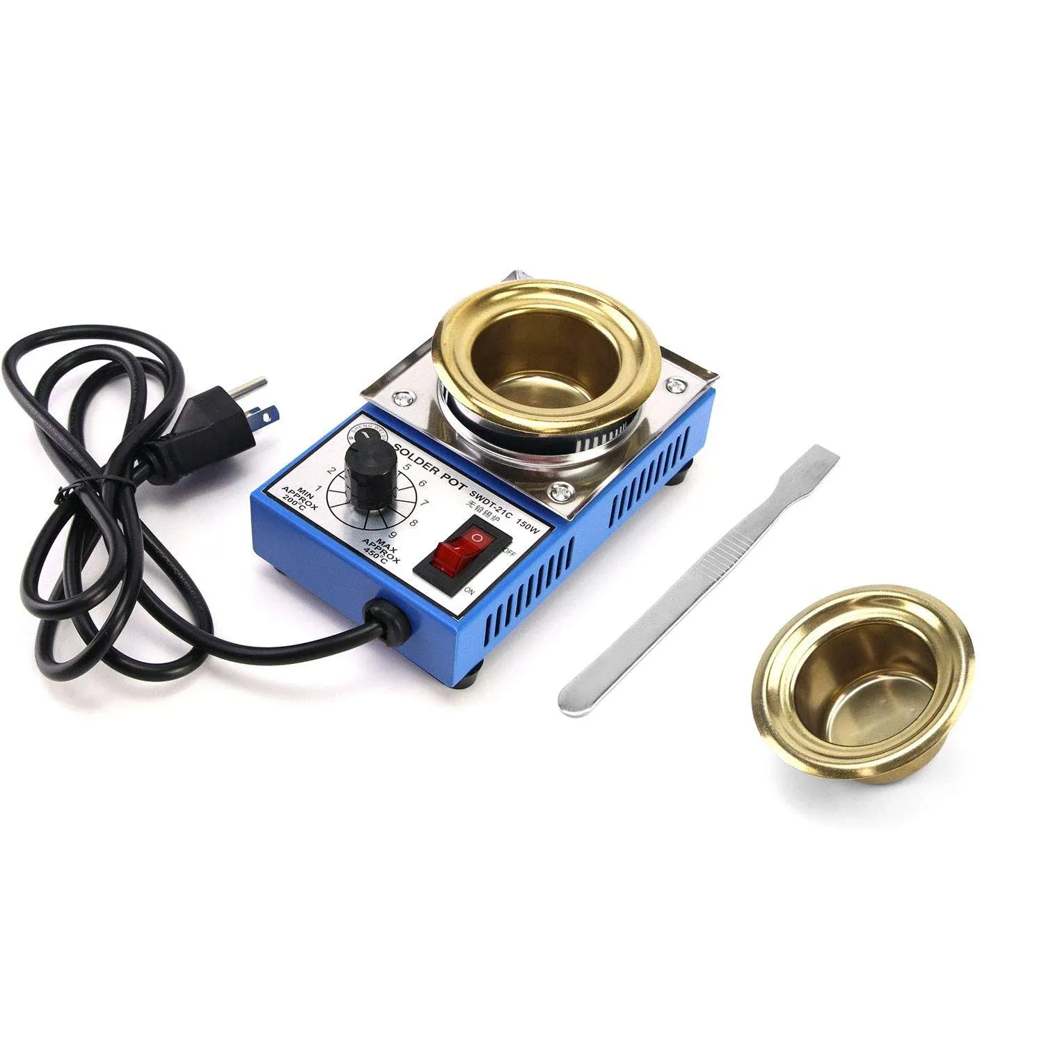 Solder Pot, 150W 110V, 50Mm Soldering Bath Titanium Plate Capacity 500G 200-450°