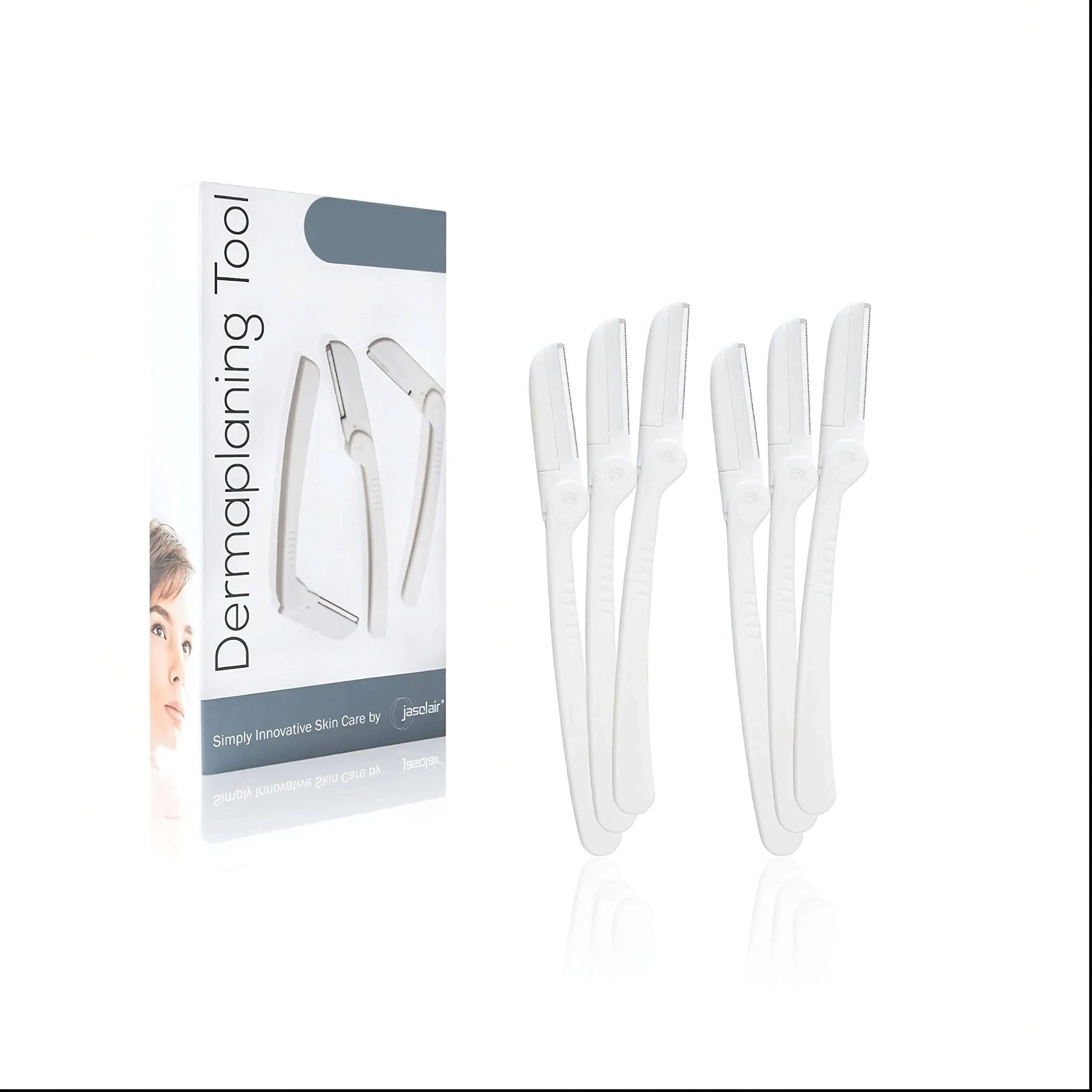 Dermaplaning Tool (6 Count) – Easy to Use Dermaplane Razor for Face – Facial Hair Removal for Women – Blade for Eyebrows and Peach Fuzz – Face Shavers for Women Help Exfoliate and Smooth the Skin