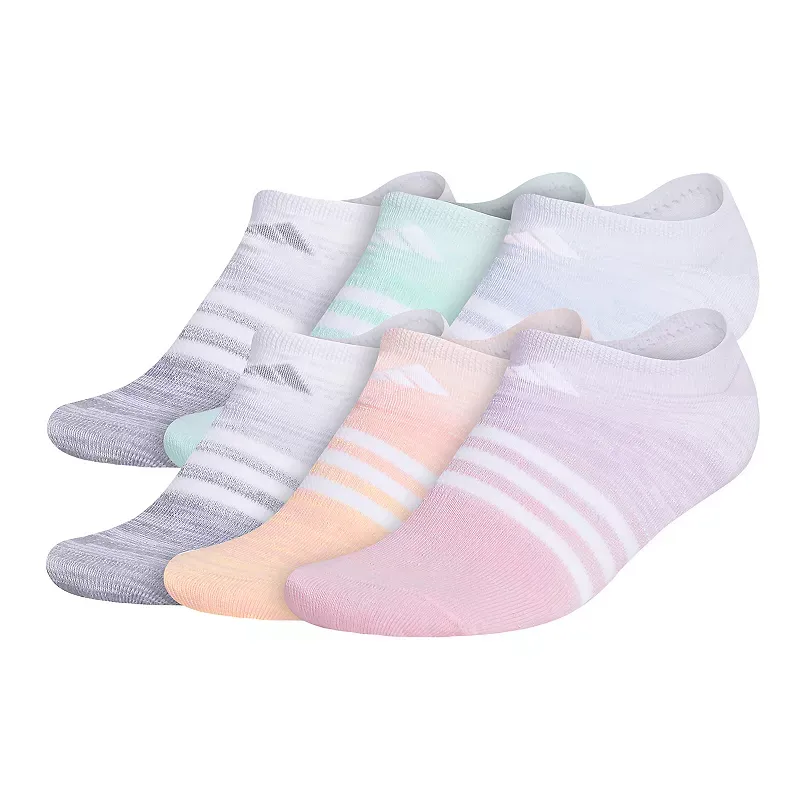 Women's adidas Superlite Multi-Color Space Dye 6-Pack No Show Socks