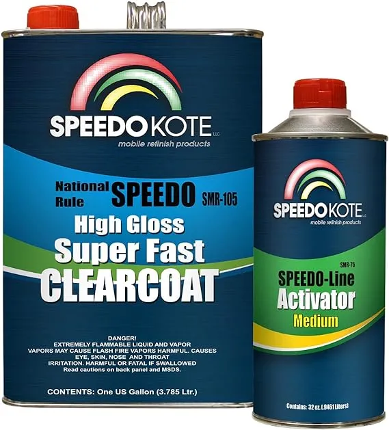 Speedokote Mobile Refinish Clear Coat High Gloss Super Fast Clearcoat Gallon Kit ...