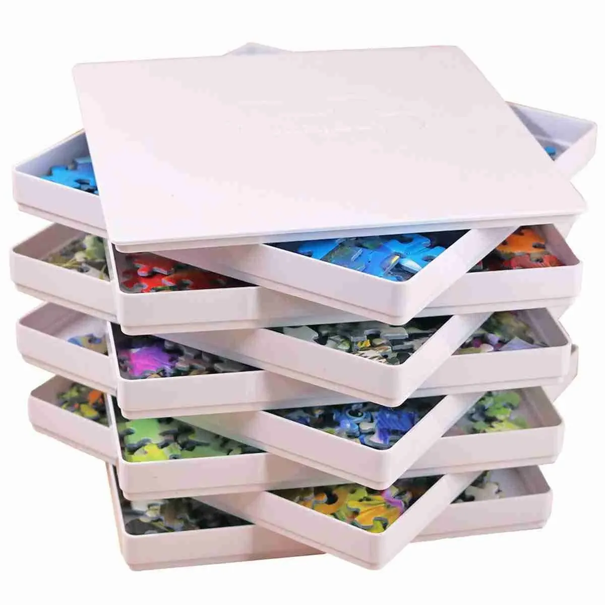 Puzzle EZ Puzzle Sorting Trays with Lid and 8 Trays Jigsaw Puzzle Sorters ...