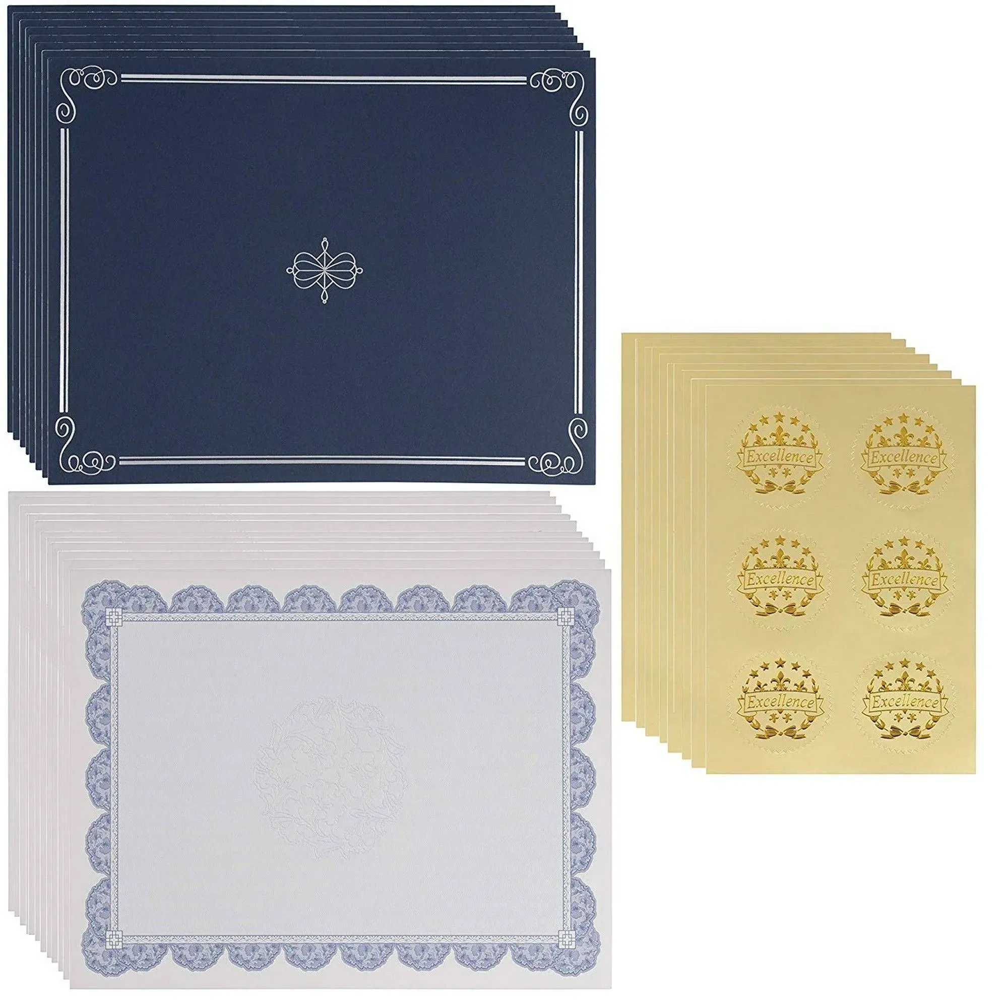 Sustainable Greetings 24-Pack Navy Blue Certificate Holders Set