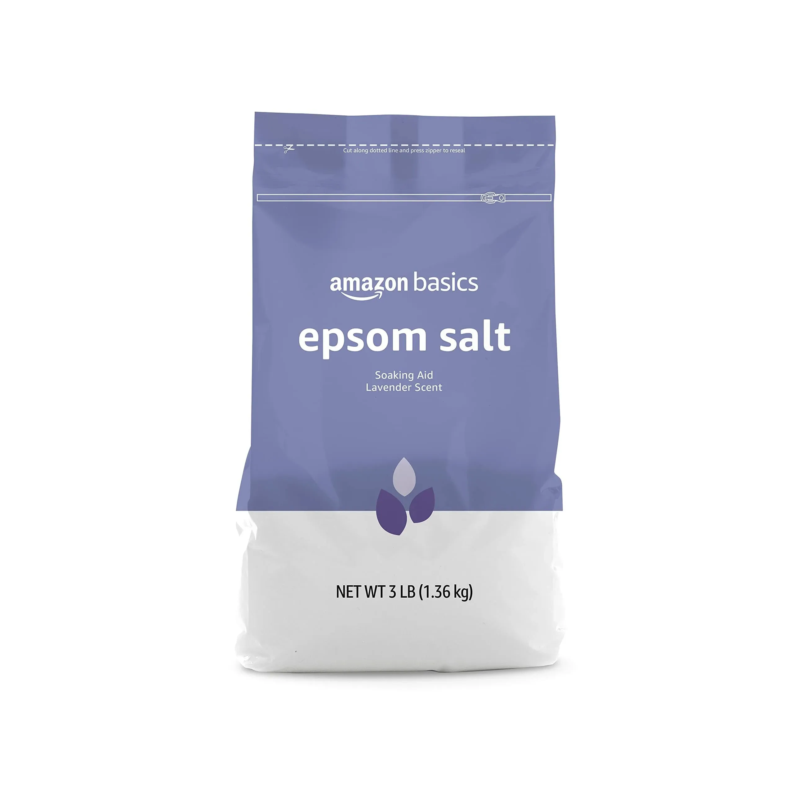 Amazon Basics Epsom Salt Soaking Aid, Lavender Scented, 3 Pound, 1-Pack ...