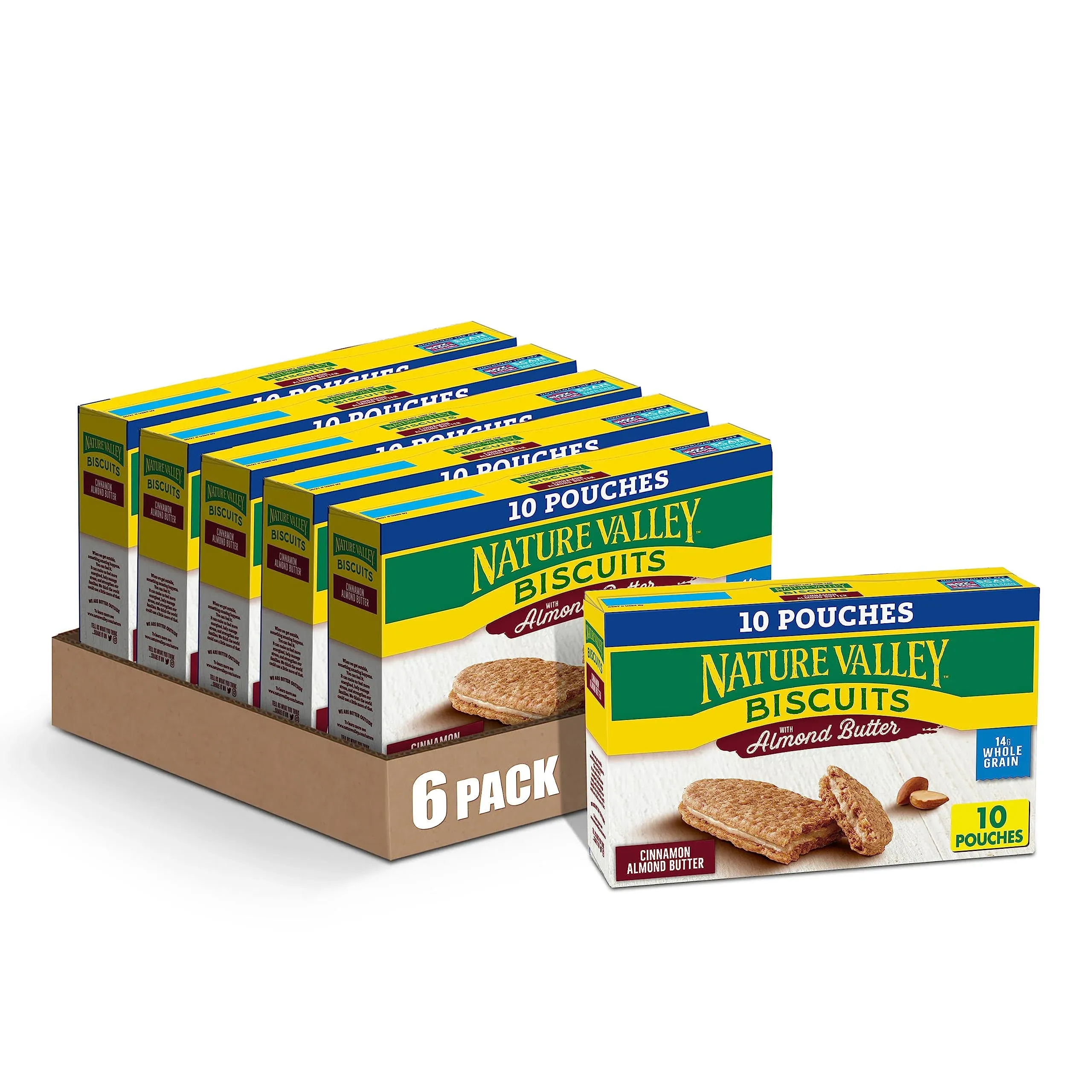 Nature Valley Sandwich Biscuit with Almond Butter (30 count), 1.35 oz/pouch