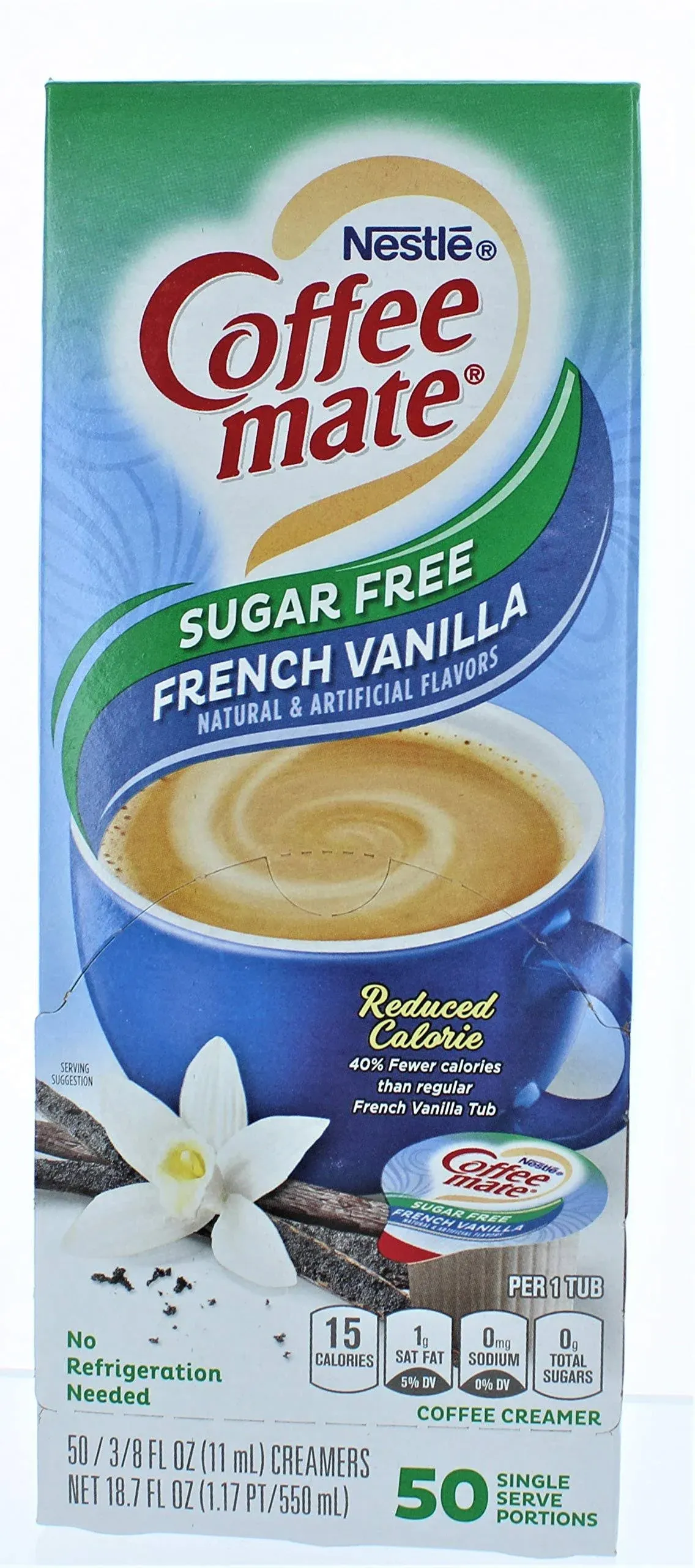 Coffee Mate Coffee Creamer, Sugar Free, French Vanilla - 10.2 oz