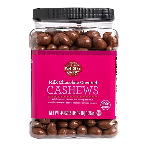 Wellsley Farms Milk Chocolate Covered Cashews, 44 oz.