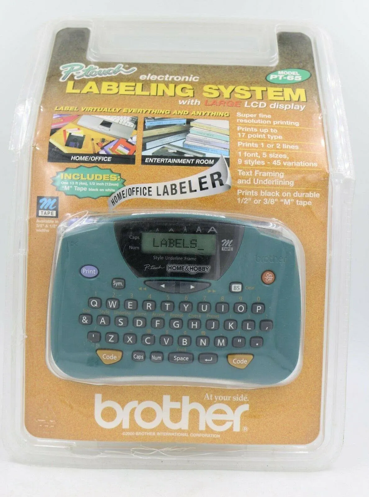 Brother PT-65 P-touch Home and Hobby Labeler with LCD Screen 