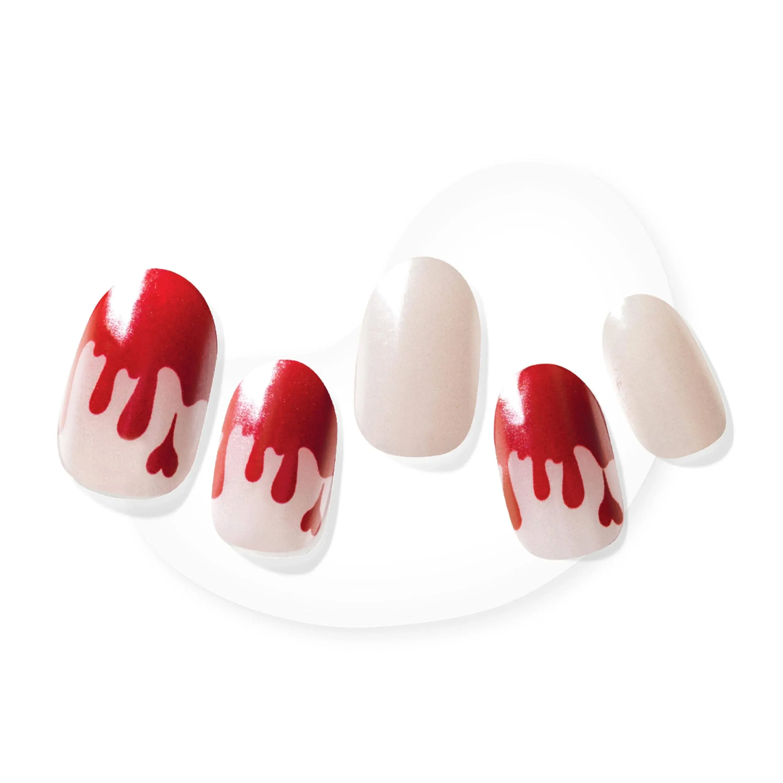 Dashing Diva Halloween Glazed Donut Bad Blood Semi Cured Gel Nail Strips