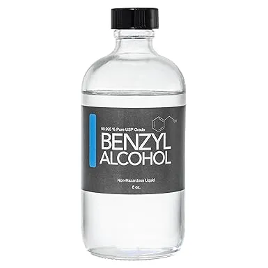 Benzyl Alcohol 8 oz. USP Grade in Sterile Glass Bottle