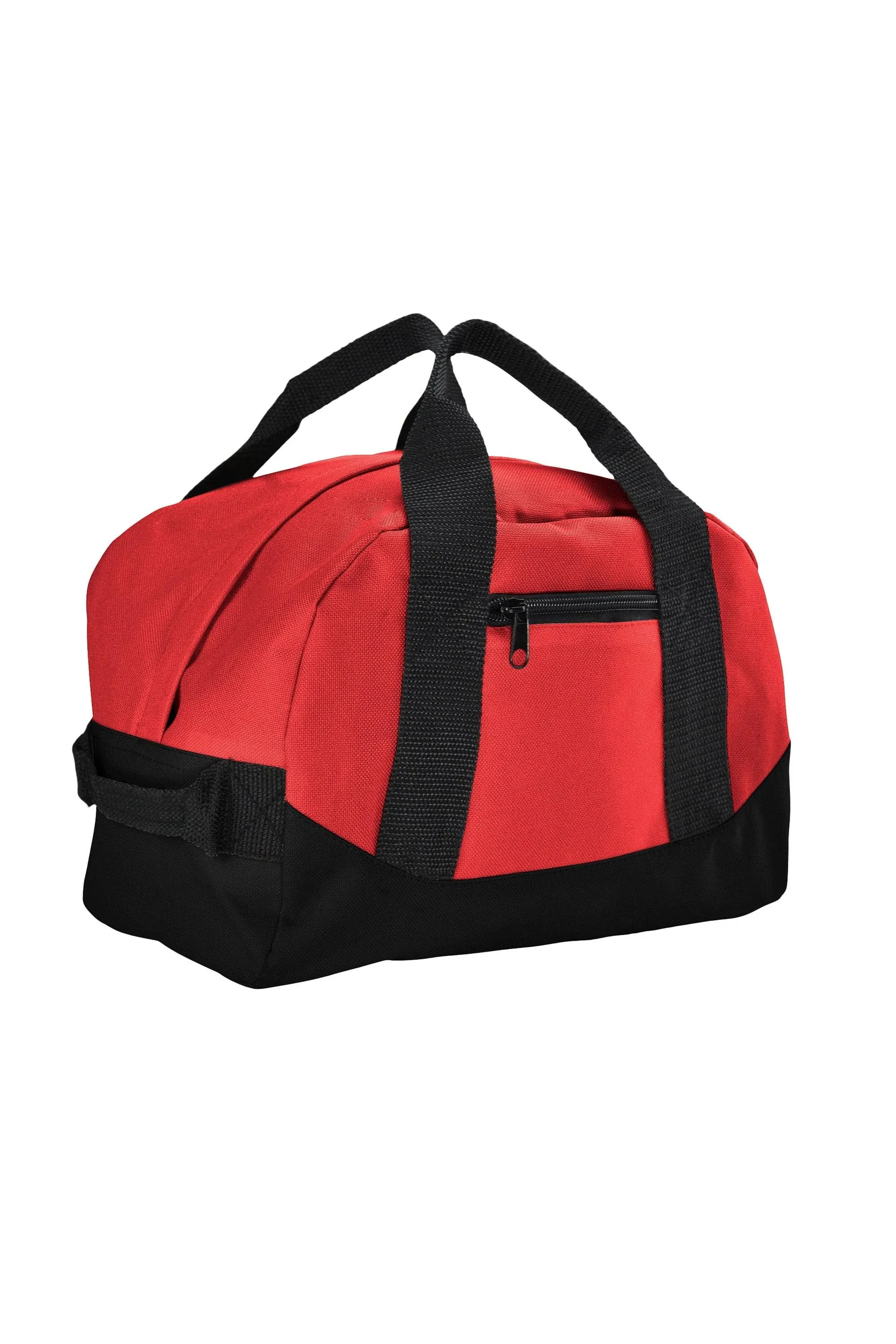 Dalix 12" Mini Two Tone Duffle Bag in Red