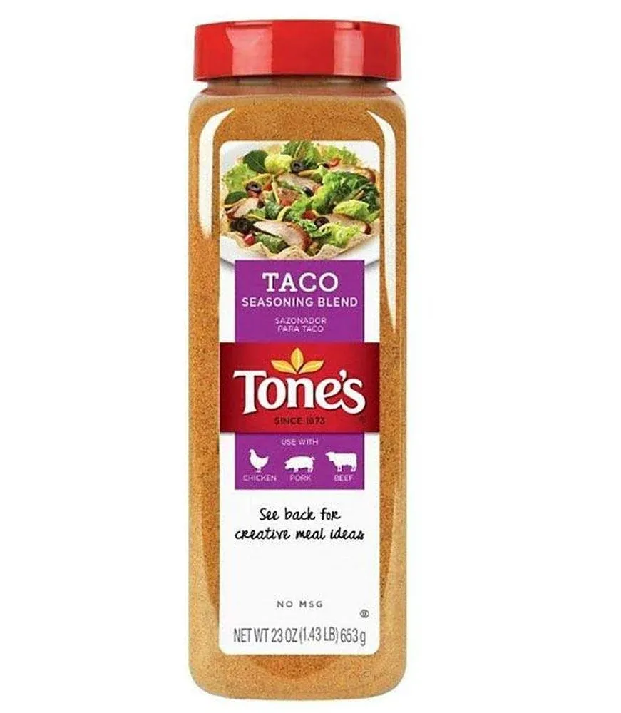 Tone&#039;s Taco Seasoning 23 oz. x 2 New .Expires May 25 2024