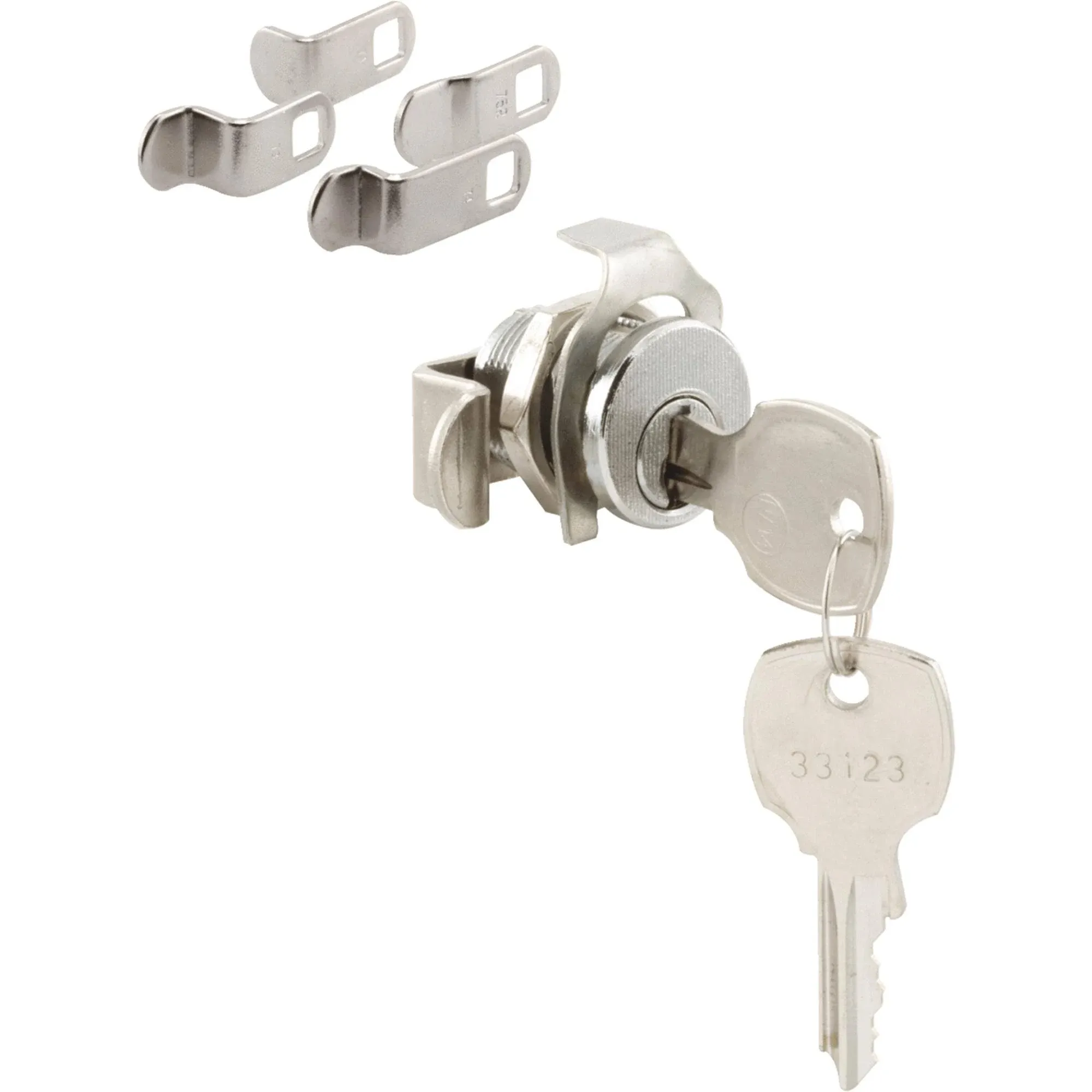 Prime Line S 4573 Mail Box Lock with Threaded Body, Nickel Plated