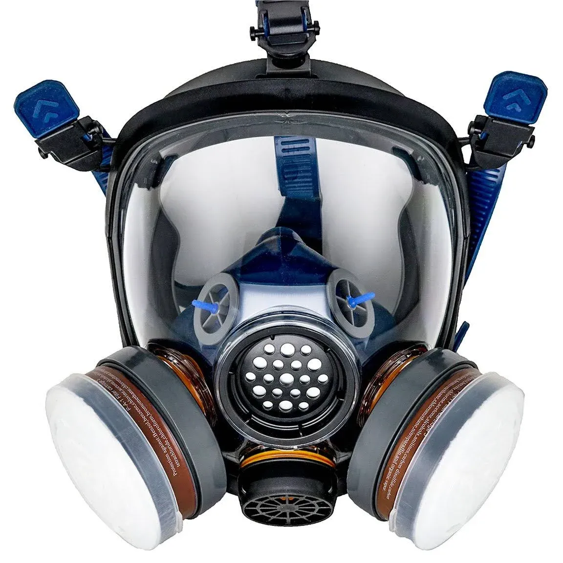 PD-100 Full Face Organic Vapor & Particulate Respirator - Dual Activated Charcoal Filtration - Full Face Eye Protection Mask