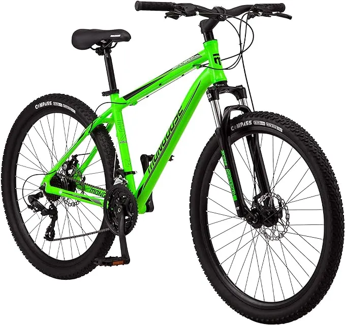 Mongoose Switchback Comp Expert Sport Trail Mountain Bike for Adult Men Women, 16/18/21-Speed Options, 27.5-Inch Wheels, Disc Brakes, Small Medium or Large Aluminum Frames, Hardtail Bicycles