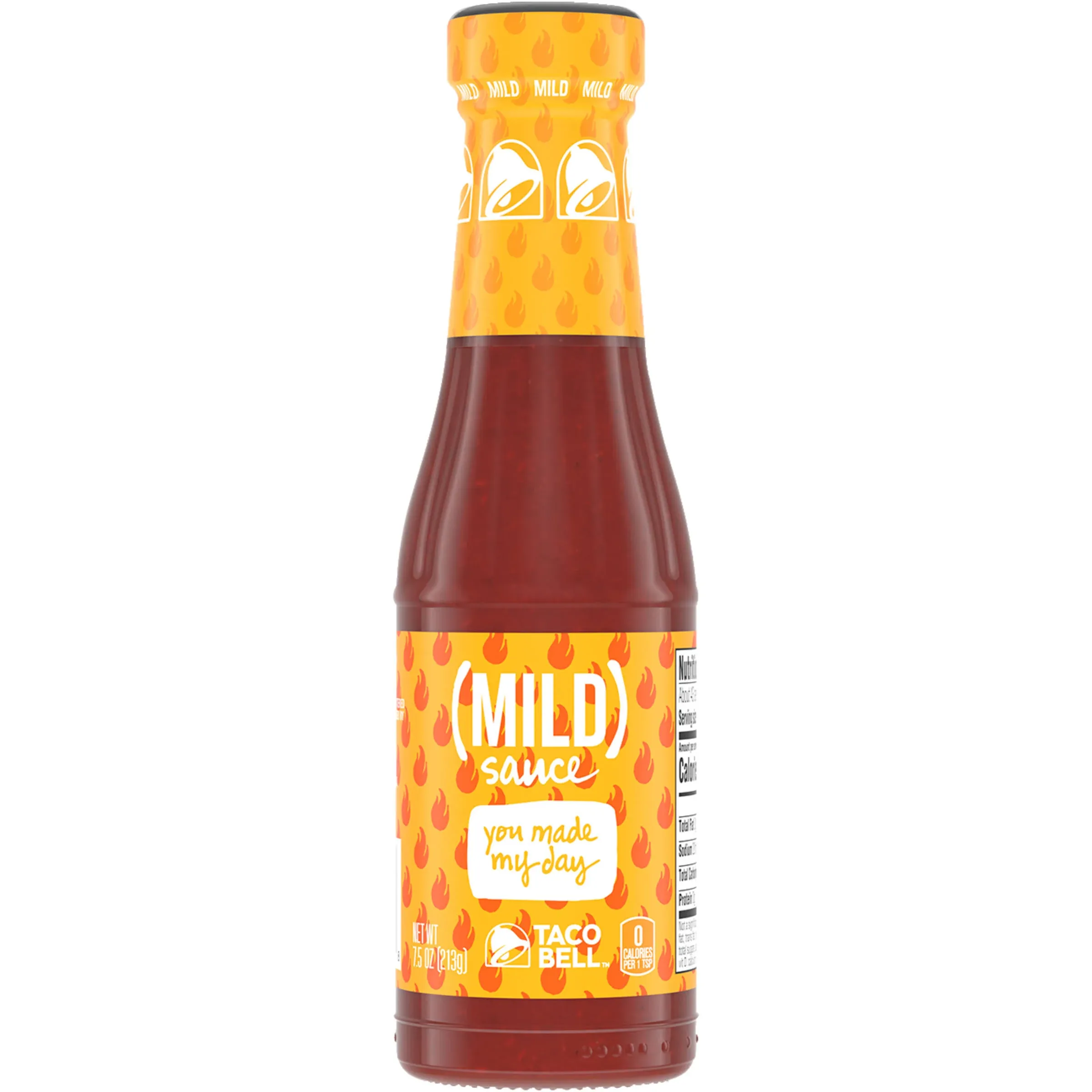 Taco Bell Mild Sauce 7.5 oz Glass Bottle for chips burritos enchilada. New.